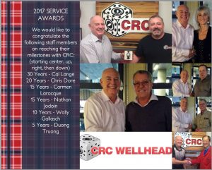 Service Awards for CRC Welhead