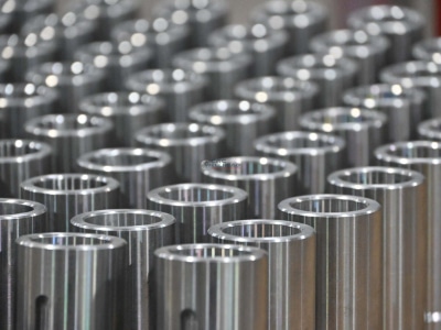 Okuma lathe control panel and workpiece during machining