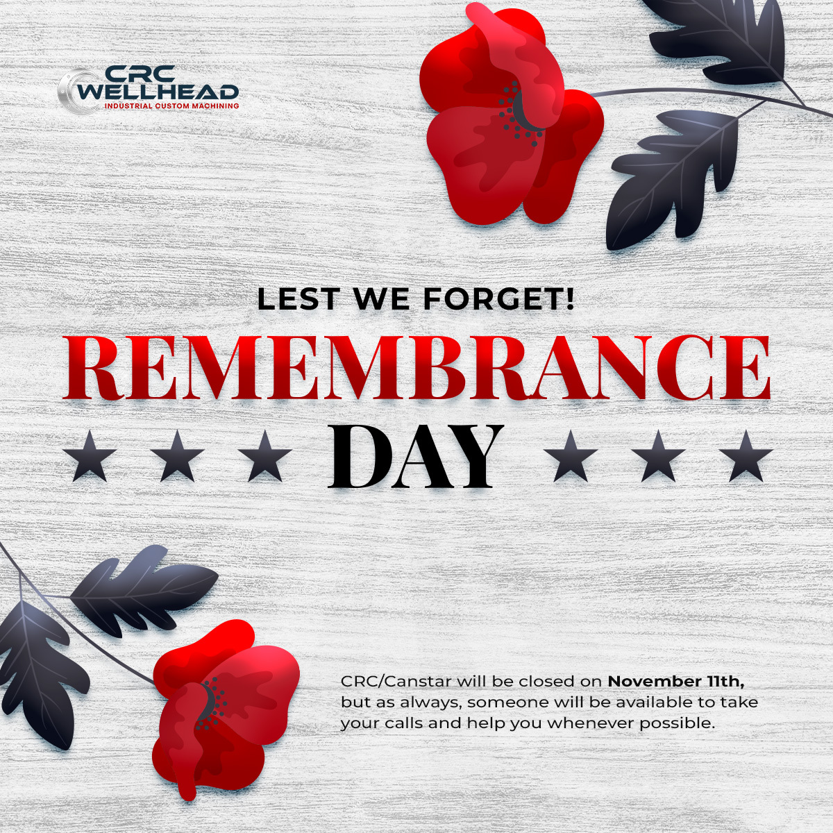 Remembrance Day – Lest We Forget